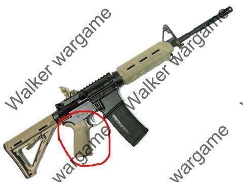 MP PTS MOE Pistol Back Grip for M4/M16 AEG - Black