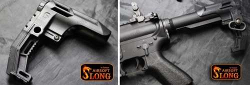 Slong M4 NGEL of Death Tactical Butt Stock Tan