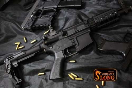 Slong M4 NGEL of Death Tactical Butt Stock Tan