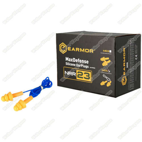 M04 EARMOR MaxDefense Silicone Ear Plugs (With Cable)