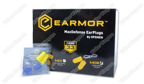 M02 EARMOR MaxDefense Ear Plugs (With Cable)