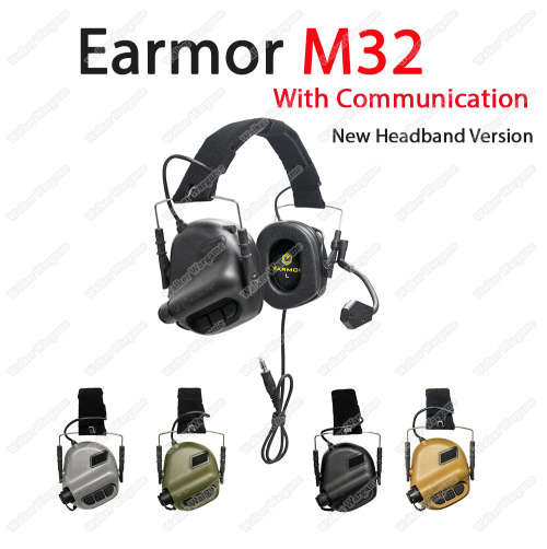 Black EARMOR M32 Noise Reducing Headset MOD3 Electronic Communication Hearing Protector