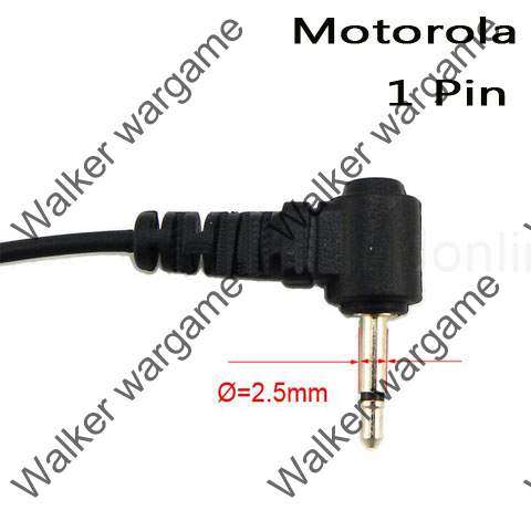 FBI Style Covert tube Earpiece - Motorola 1 Pin