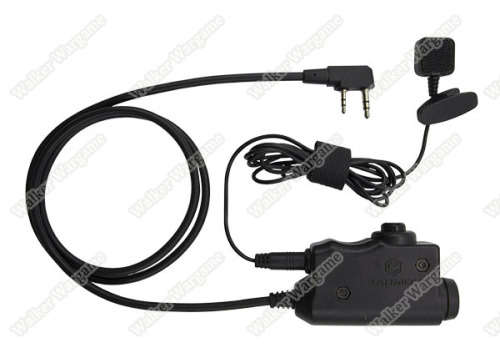 M52 EARMOR Tactical PTT with Finger button (push to talk) For Kenwood 2 Pin