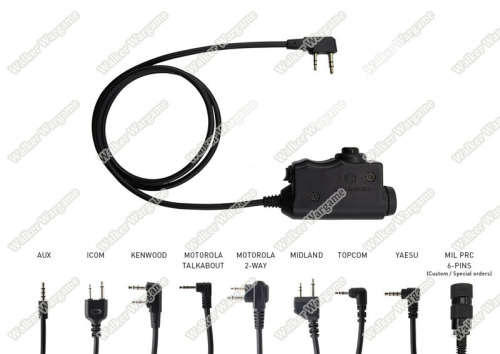 M51 EARMOR Tactical PTT(push to talk) For Kenwood 2 Pin