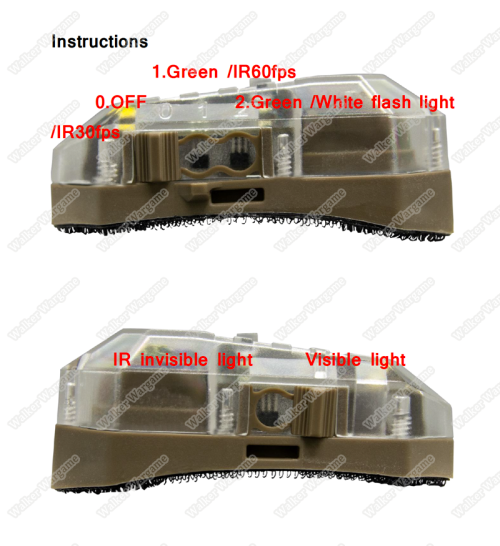 Tan - F101 `Stealth` Survival Light Survival light with multi-function For Helmet