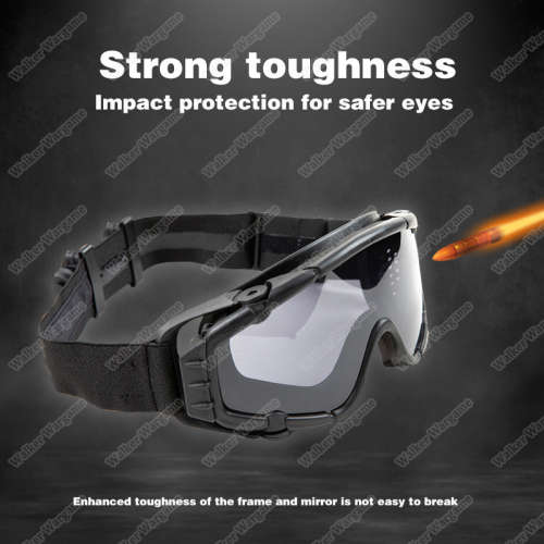 FMA Fan Goggles With Two Lens - Black