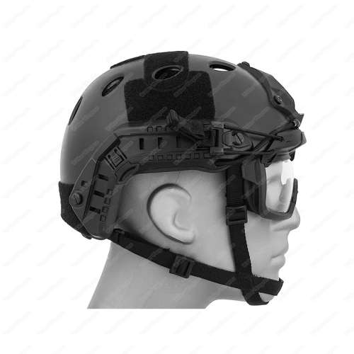 Tan Frame - Clear Lens FMA SF Tactical Helmet QD Goggle Anti FOG Wind Dust Protection ANSI Z87.1