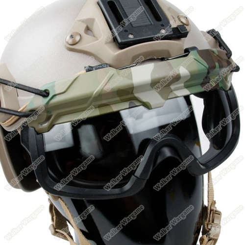 Tan Frame - Clear Lens FMA SF Tactical Helmet QD Goggle Anti FOG Wind Dust Protection ANSI Z87.1