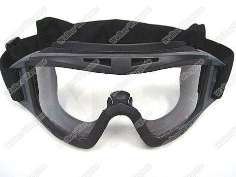 Tactical X500 Wind Dust Goggle Glasses With 3 Lens - Black