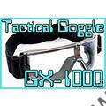 Tactical Wind Dust X800 Goggle Clear Glasses - Black