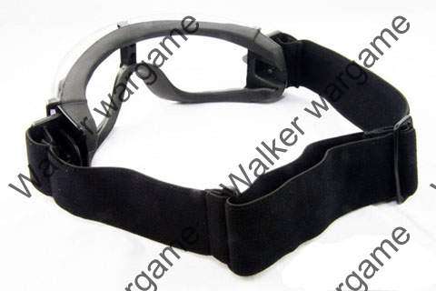 Tactical Wind Dust X800 Goggle Clear Glasses - Black