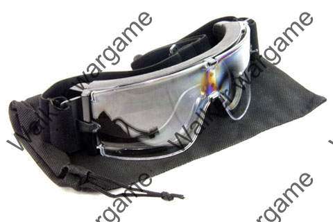 Tactical Wind Dust X800 Goggle Clear Glasses - Black