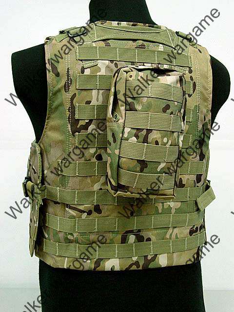 USMC FSBE Molle Combat Assault Plate Carrier Vest - Mulitcam