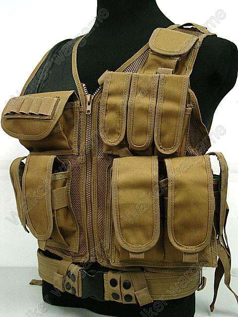 TAC Tactical vest With Belt - Coyote Tan