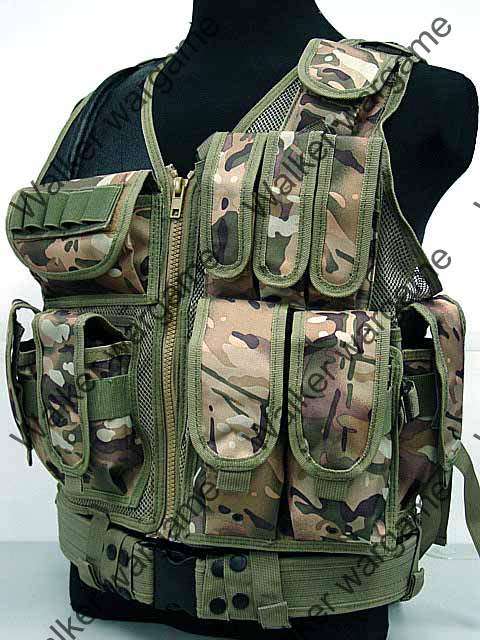 TAC Tactical vest With Belt - Multi Camo