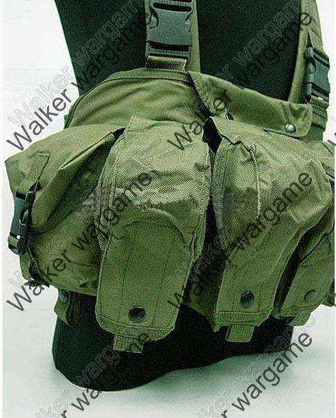 Russian Army, Chinese Army AK Magazine Chest Rig Carry Vest - OD Green