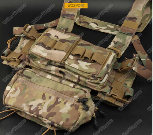 WST MK3 Chest Rig Light Weight Micro Fight System - Multicam Black