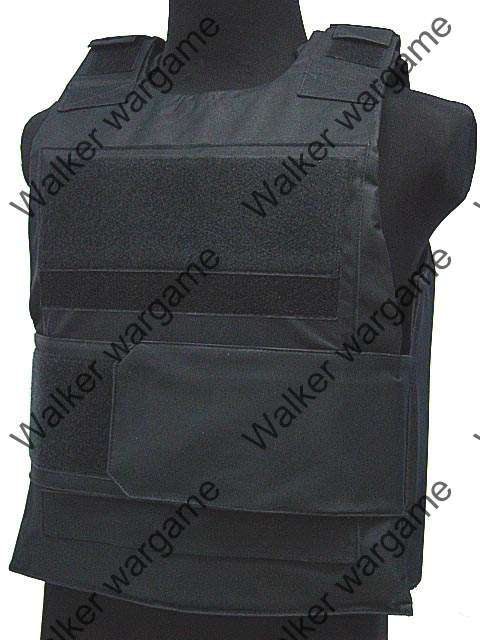 Delta Force Tactical Vest - Black (Free US Flag)