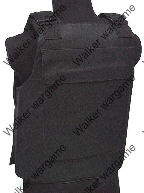 Delta Force Tactical Vest - Black (Free US Flag)