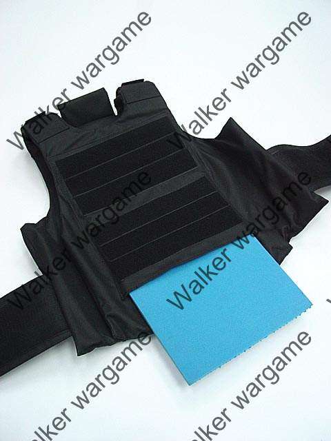 Delta Force Tactical Vest - Black (Free US Flag)