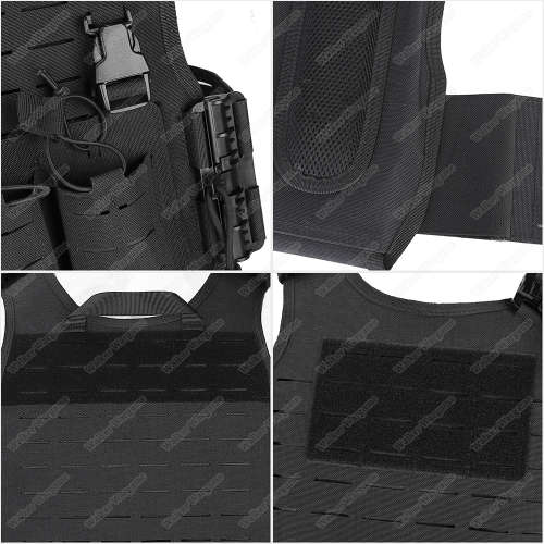 WF Tactical Vest Laser Cut Molle With Quick Release System - Desert Tan