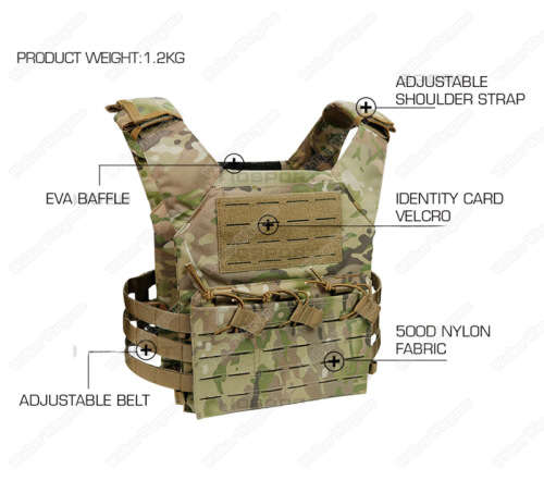 New Laser Cut JPC Molle Vest Plate Carrier - Speical Force Multicamo
