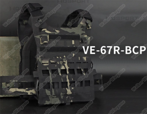 WST SPC Tactical Lightweight Molle Laser Cut Molle Vest - Multicam Black