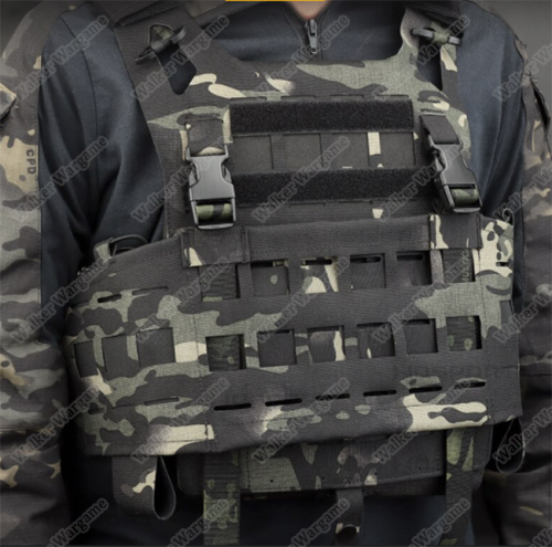 WST SPC Tactical Lightweight Molle Laser Cut Molle Vest - Multicam Black