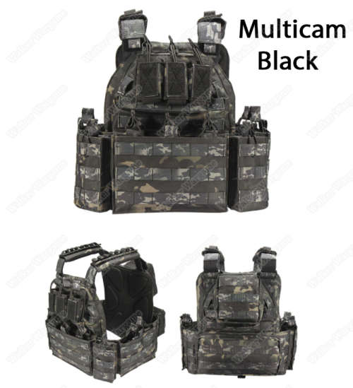 YAKEDA Quick Release Plate Carrier Molle Vest - Multicam Black