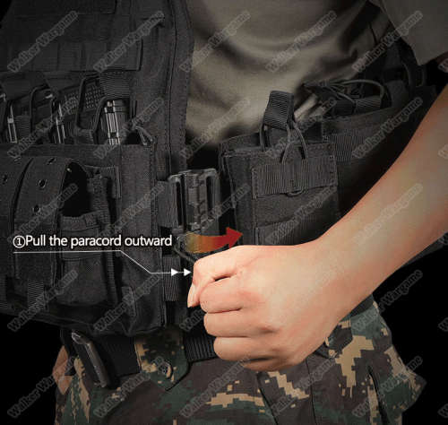YAKEDA Quick Release Plate Carrier Molle Vest - Multicam Black