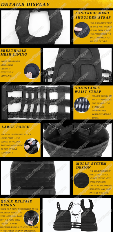 VE61 CrossFit Tactical Molle Plate Carrier Vest - Multicam
