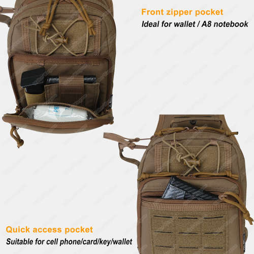 WF001 WF Chest Bag Tactical Pistol EDC Chest Carry Bag - Black