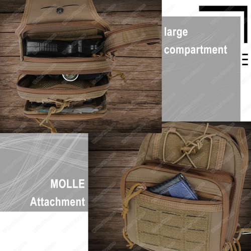 WF001 WF Chest Bag Tactical Pistol EDC Chest Carry Bag - Black