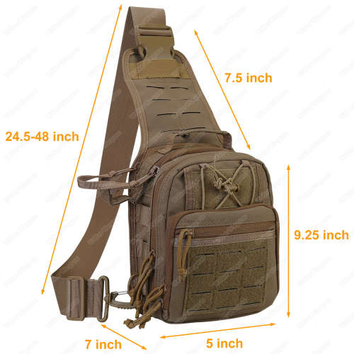 WF001 WF Chest Bag Tactical Pistol EDC Chest Carry Bag - Black