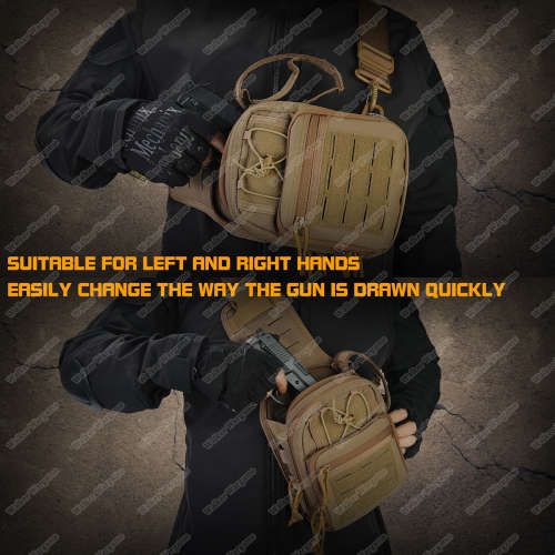 WF001 WF Chest Bag Tactical Pistol EDC Chest Carry Bag - Black
