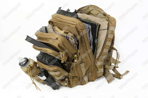 Emerson 45L Combat Molle Bag With Rain Cover Free Water Molle Pouch - Tan