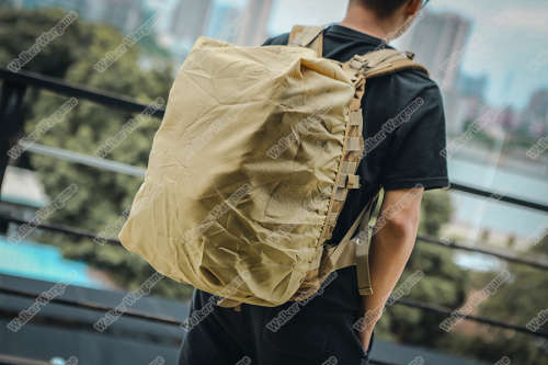 Emerson 45L Combat Molle Bag With Rain Cover Free Water Molle Pouch - Tan