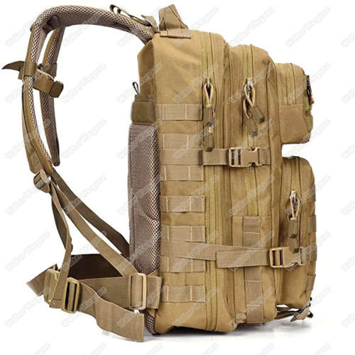 Emerson 45L Combat Molle Bag With Rain Cover Free Water Molle Pouch - Tan
