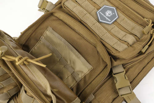 Emerson 45L Combat Molle Bag With Rain Cover Free Water Molle Pouch - Tan