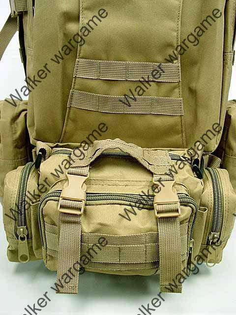 US Tactical Molle Assault Backpack Bag 50L - Desert Tan