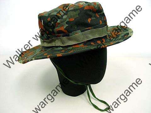 Boonie Hat Cap - German Woodland Flecktarn Camo