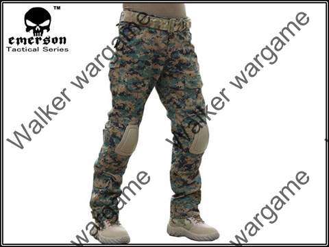 Combat Pants Build In Knee Pads - Digital Woodland Size M