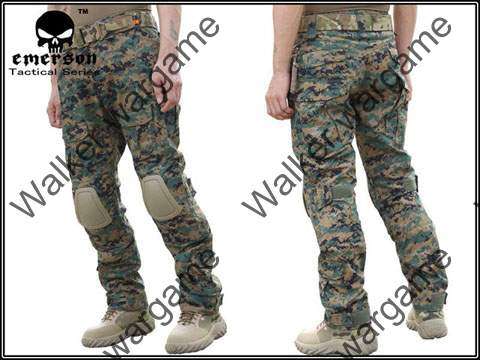 Combat Pants Build In Knee Pads - Digital Woodland Size M