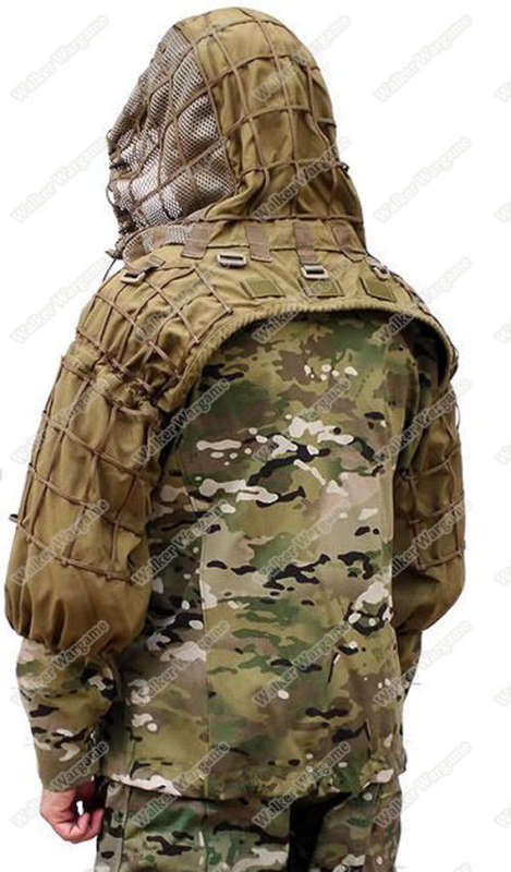 Army Sniper Ghillie Hood Tactical Combat Sniper Suit Ghillie Suit Hood CP