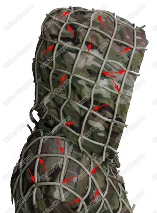 Army Sniper Ghillie Hood Tactical Combat Sniper Suit Ghillie Suit Hood CP