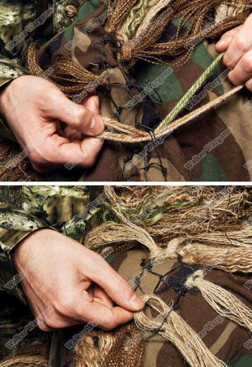 Army Sniper Ghillie Hood Tactical Combat Sniper Suit Ghillie Suit Hood CP