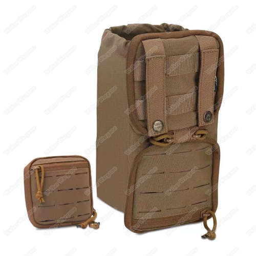 WF003 WF Folding Dump Pouch Laser Cut Molle - Tan
