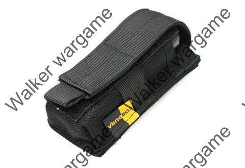 WWG Molle Single Pistol 9mm 40sw .45acp Magazine Pouch (Also can fit Tourch) - SWAT Black