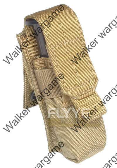 WWG Molle Single Pistol 9mm 40sw .45acp Magazine Pouch (Also can fit Tourch) - SWAT Black
